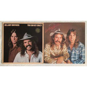 LOT Of 2 Bellamy Brothers Vinyl LP Records-You Can Get Crazy Beautiful Friends